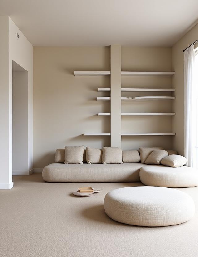 Living room before winter refresh